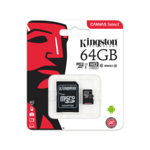 Cartão de Memória Micro SD Kingston Canvas Select Plus 64GB